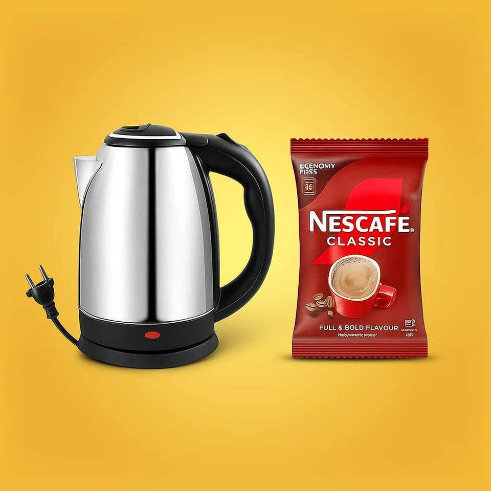 Electric Kettle For Coffee , Silve