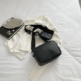 Stylish Girl’s Convertible Crossbody Bag – Fashion Handbags For Ladies Pu Leather Polyester Waterproof Shoulder Bags With Change Purse Trending Travel Crossbody Bag – 1 Pc, Black Pu Leather